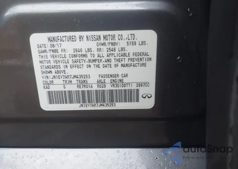 2018 Infiniti Q50 3.0T Luxe из США, поврежденный, VIN JN1EV7AR7JM435253